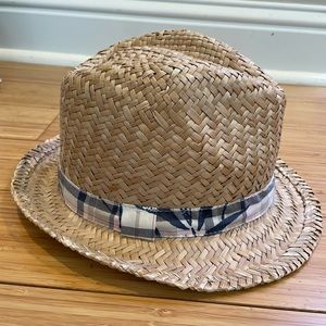 Baby Gap Straw Fedora Hat Natural Size M/L